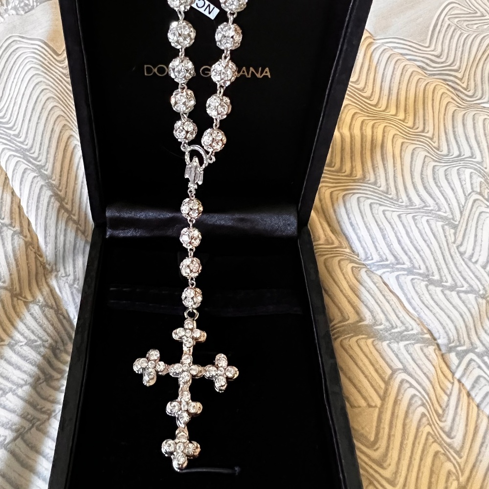 Dolce & Gabbana Crystal Rosary Necklace